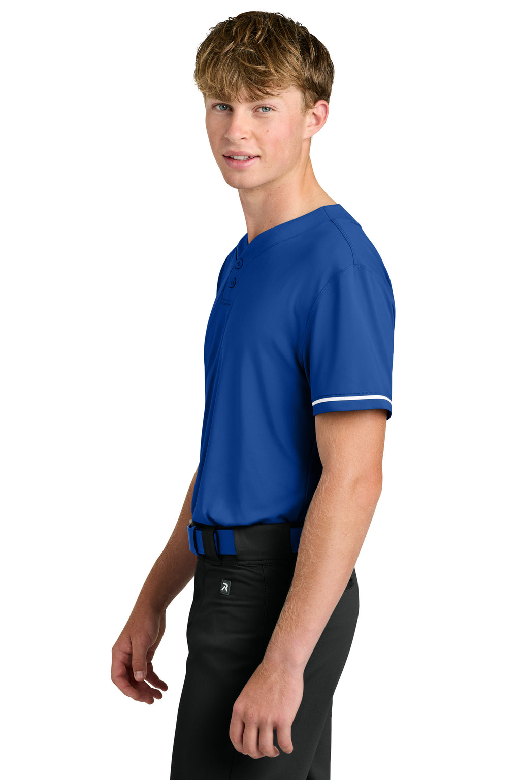 Richardson RA7910 Mens Select 2 Button Baseball Jersey Royal Blue Model Side
