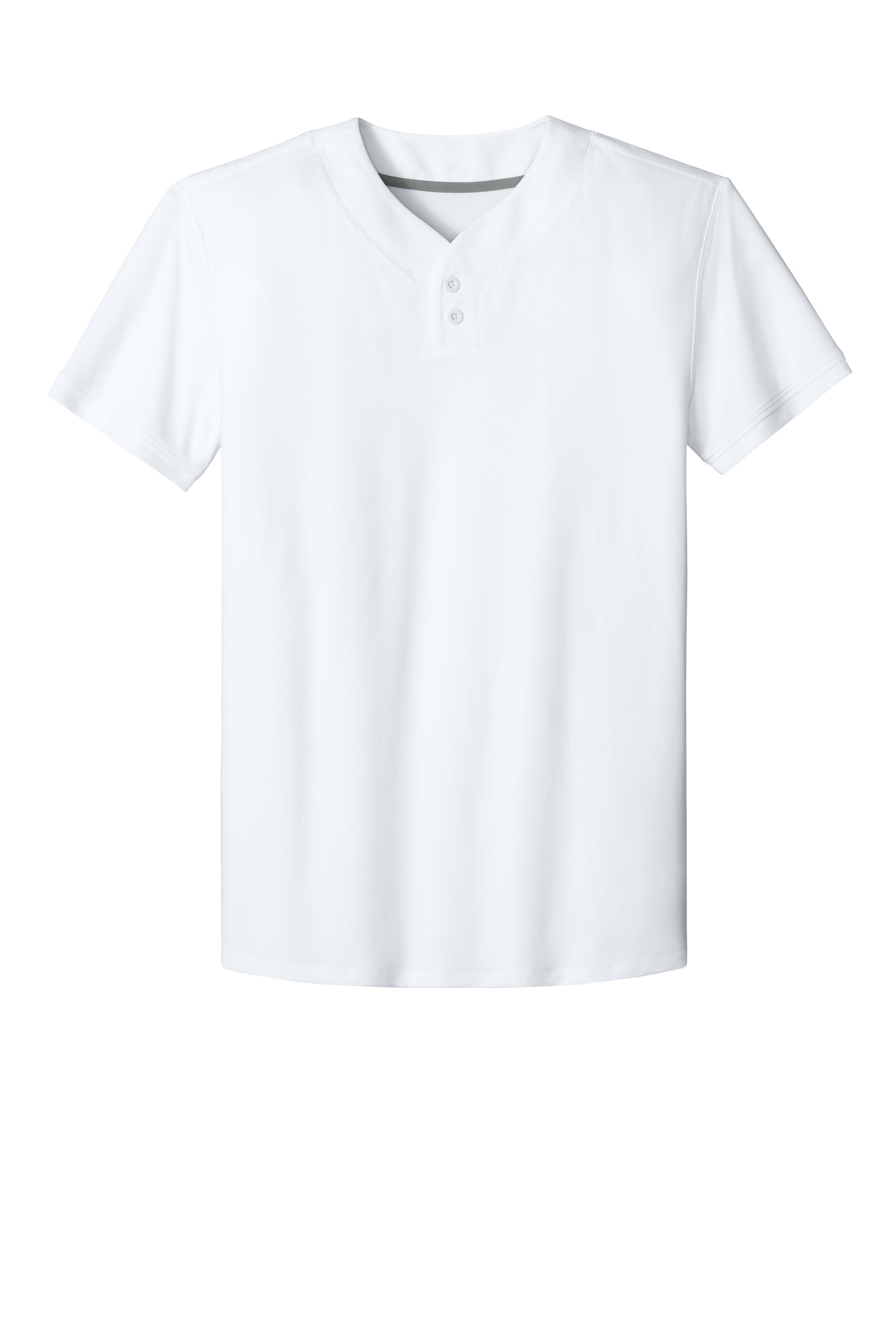 Richardson RA7910 Mens Select 2 Button Baseball Jersey White Flat Front