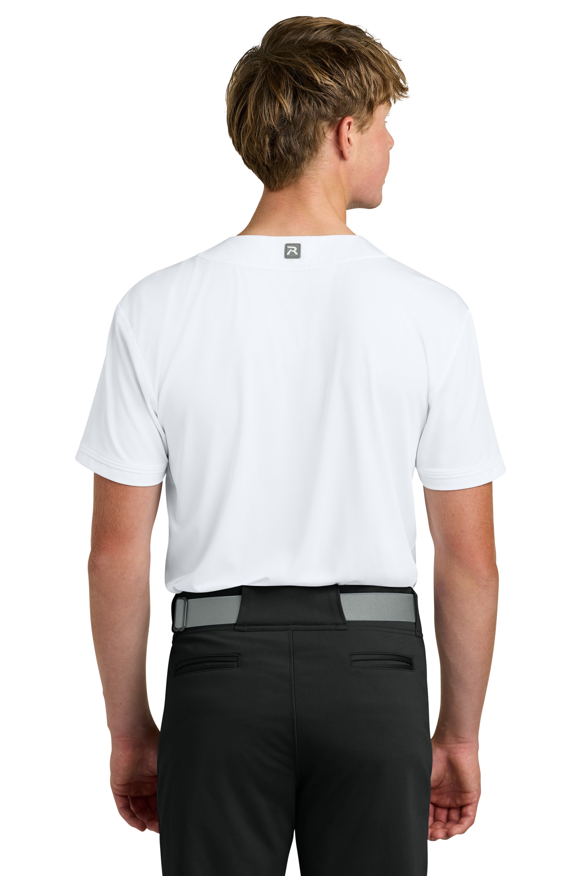Richardson RA7910 Mens Select 2 Button Baseball Jersey White Model Back
