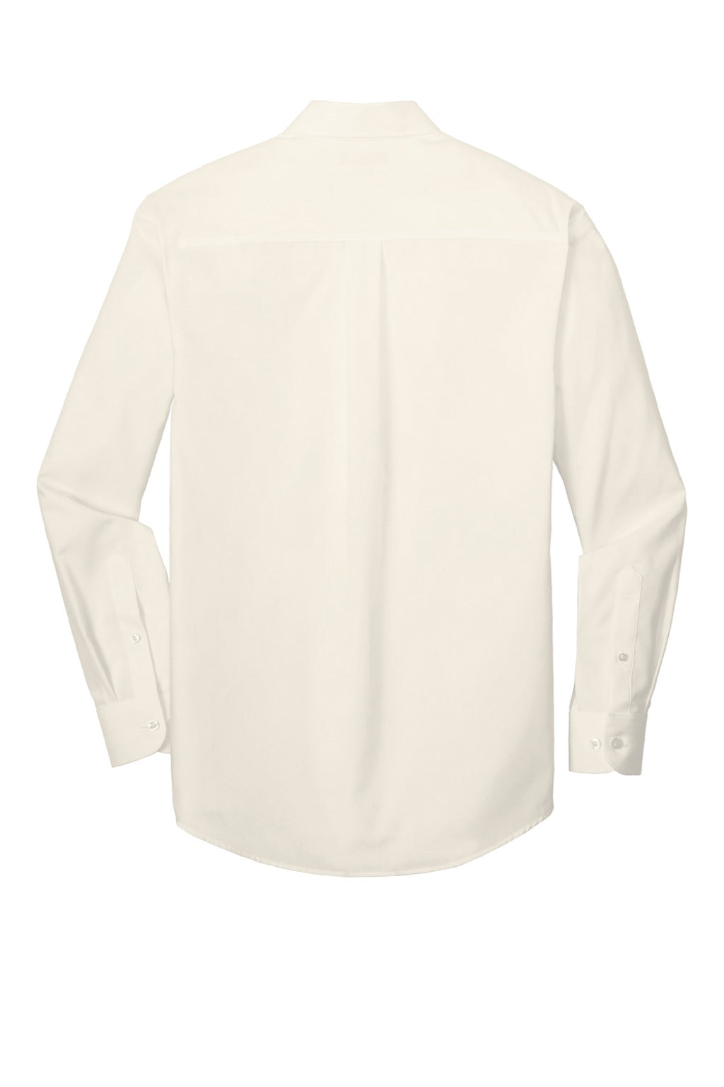 Red House RH240/TLRH240 Mens Pinpoint Oxford Wrinkle Resistant Long Sleeve Button Down Shirt w/ Pocket Ivory Chiffon White Flat Back