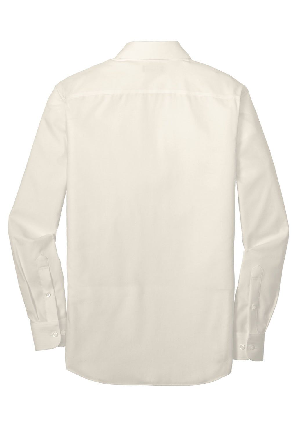 Red House RH620 Mens Pinpoint Oxford Wrinkle Resistant Long Sleeve Button Down Shirt Ivory Chiffon White Flat Back