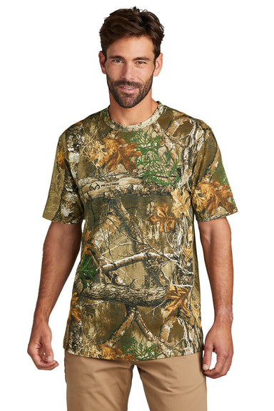 Russell Outdoors RU100 Mens Realtree Short Sleeve Crewneck T-Shirt Realtree Edge Camo Model Front