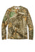Russell Outdoors RU150LS Mens Realtree Moisture Wicking Long Sleeve Crewneck T-Shirt Realtree Edge Camo Flat Front