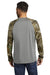 Russell Outdoors RU151LS Mens Realtree Colorblock Moisture Wicking Long Sleeve Crewneck T-Shirt Heather Concrete Grey/Realtree Edge Camo Model Back