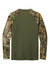 Russell Outdoors RU151LS Mens Realtree Colorblock Moisture Wicking Long Sleeve Crewneck T-Shirt Olive Drab Green/Realtree Edge Camo Flat Back