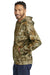 Russell Outdoors RU400 Mens Realtree Hooded Sweatshirt Hoodie w/ Pouch Pocket Realtree Edge Camo Model Side