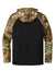 Russell Outdoors RU452 Mens Realtree Colorblock Moisture Wicking Full Zip Hooded Sweatshirt Hoodie w/ Pockets Black/Realtree Edge Camo Flat Back
