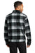 Russell Outdoors RU550 Mens Basin Snap Down Jacket Deep Black Plaid Model Back