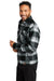Russell Outdoors RU550 Mens Basin Snap Down Jacket Deep Black Plaid Model Side