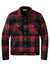 Russell Outdoors RU550 Mens Basin Snap Down Jacket Red Plaid Flat Front