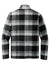 Russell Outdoors RU551 Mens Basin 1/4 Snap Jacket Deep Black Plaid Flat Back