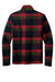 Russell Outdoors RU551 Mens Basin 1/4 Snap Jacket Red Plaid Flat Back