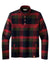 Russell Outdoors RU551 Mens Basin 1/4 Snap Jacket Red Plaid Flat Front