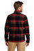 Russell Outdoors RU551 Mens Basin 1/4 Snap Jacket Red Plaid Model Back