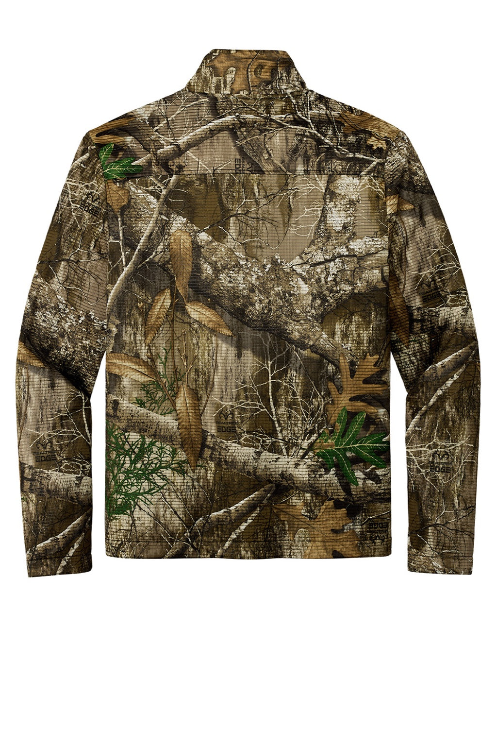 Russell Outdoors RU600 Mens Realtree Atlas Water Resistant Full Zip Soft Shell Jacket Realtree Edge Camo Flat Back