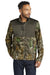 Russell Outdoors RU601 Mens Realtree Atlas Water Resistant Colorblock Full Zip Soft Shell Jacket Cargo Brown/Realtree Edge Camo Model Front