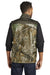Russell Outdoors RU604 Mens Realtree Atlas Water Resistant Colorblock Full Zip Soft Shell Vest Cargo Brown/Realtree Edge Camo Model Back