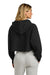 Champion RW01W Womens Reverse Weave Cropped Cut Off Hooded Sweatshirt Hoodie Black Model Back