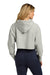 Champion RW01W Womens Reverse Weave Cropped Cut Off Hooded Sweatshirt Hoodie Oxford Grey Model Back