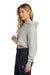 Champion RW01W Womens Reverse Weave Cropped Cut Off Hooded Sweatshirt Hoodie Oxford Grey Model Side