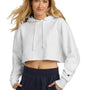 Champion Womens Reverse Weave Cropped Cut Off Hooded Sweatshirt Hoodie - White