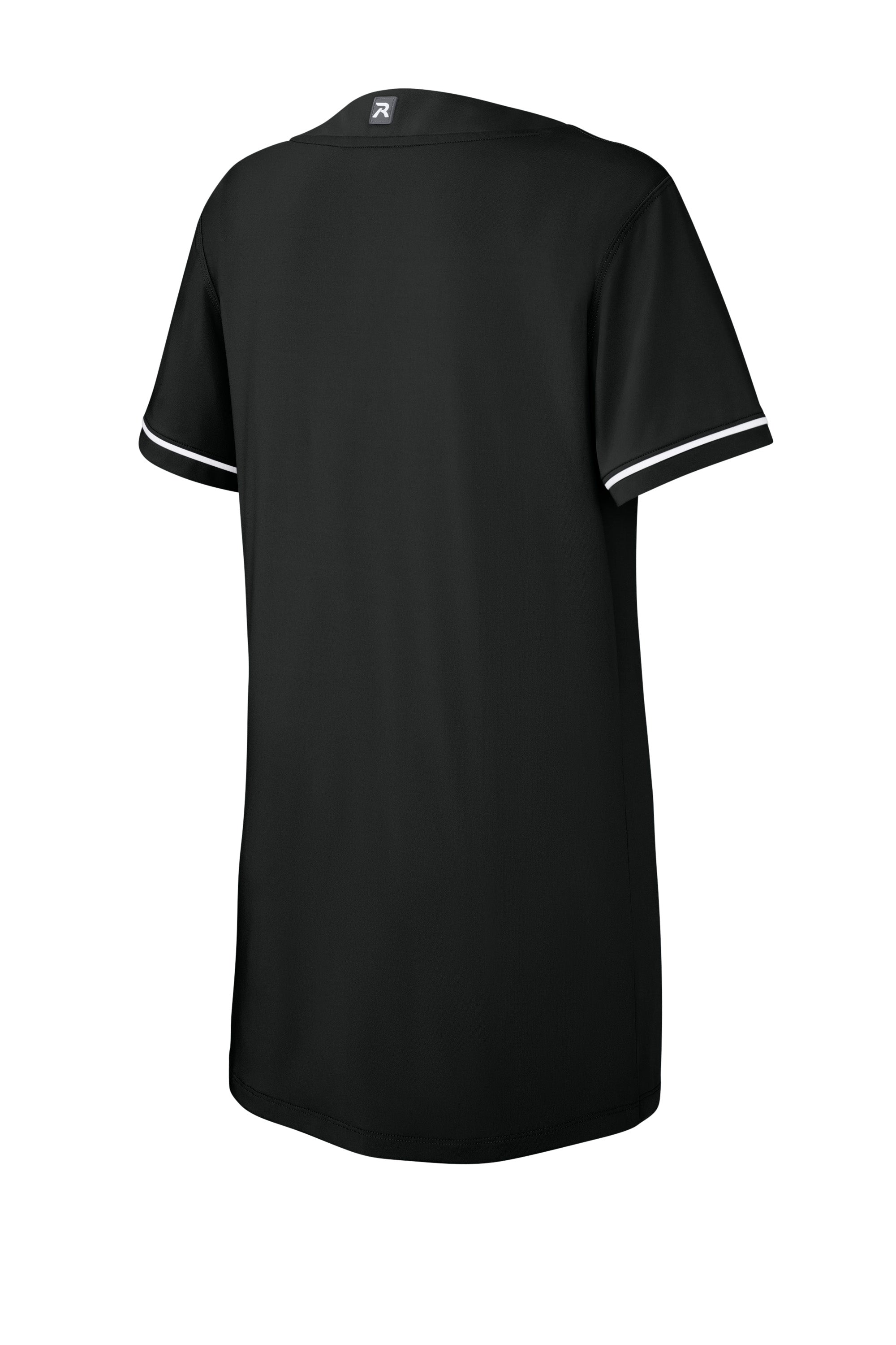 Richardson RW7220 Womens Select 2 Button Softball Jersey Black Forn Back