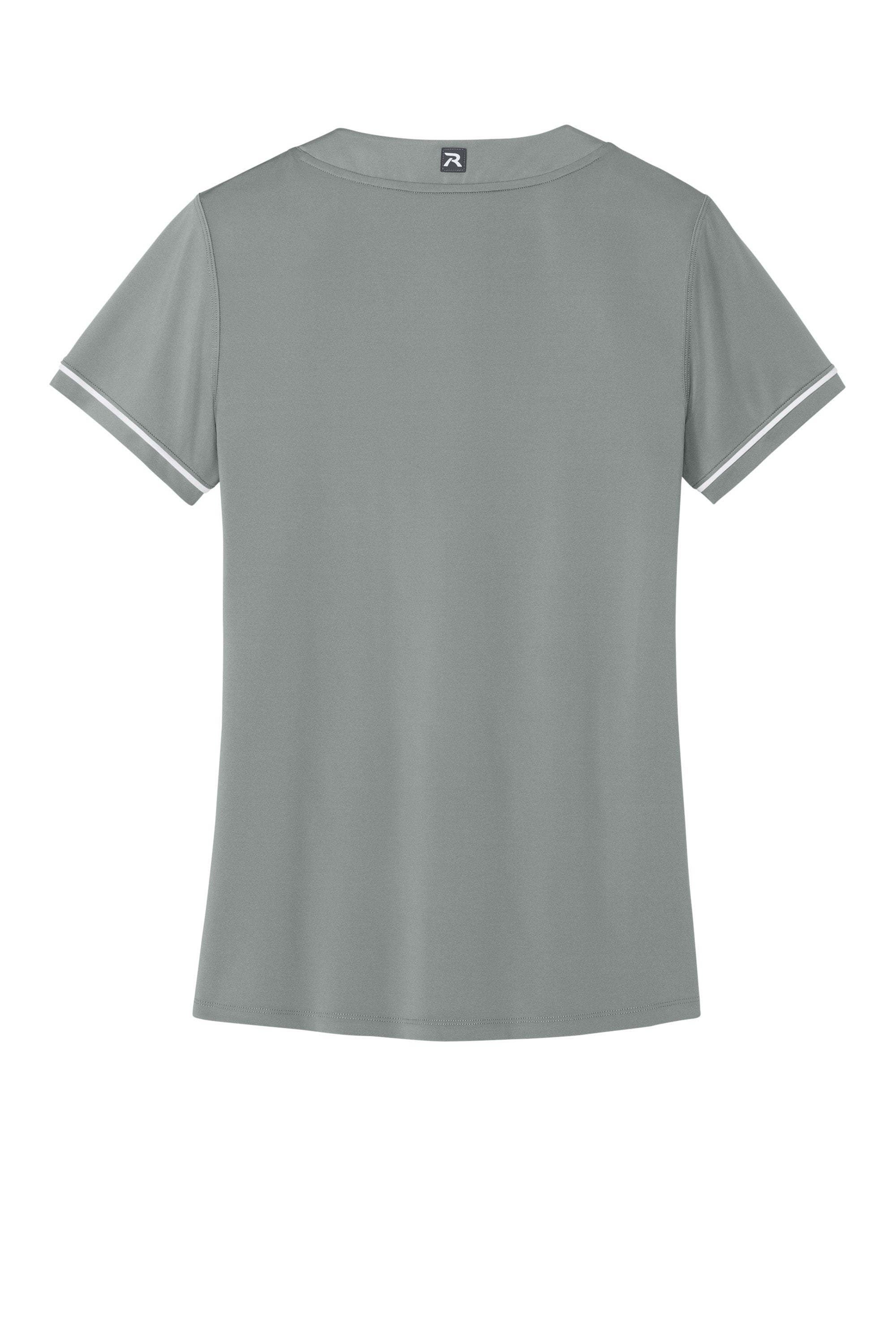 Richardson RW7220 Womens Select 2 Button Softball Jersey Grey Flat Back