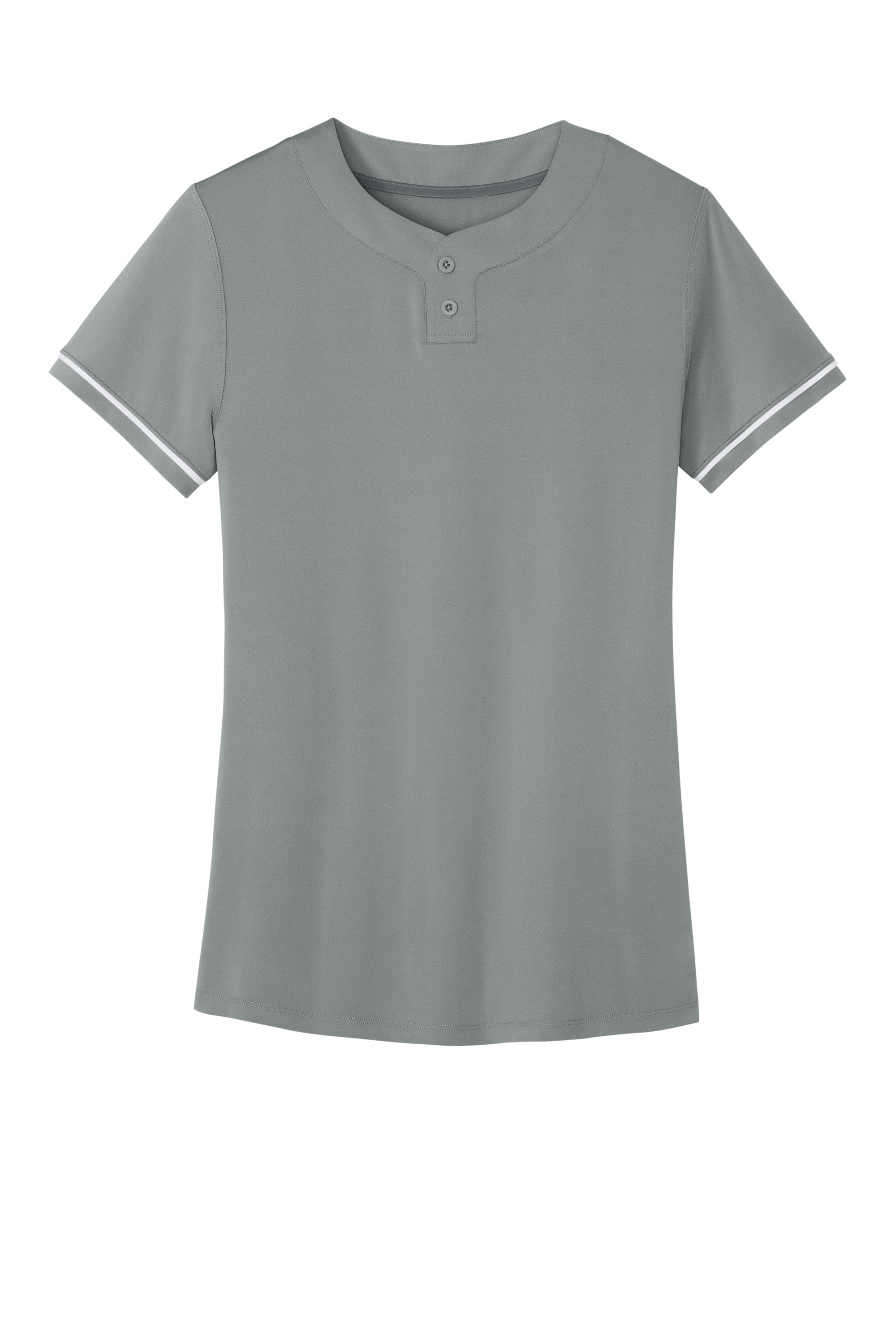 Richardson RW7220 Womens Select 2 Button Softball Jersey Grey Flat Front