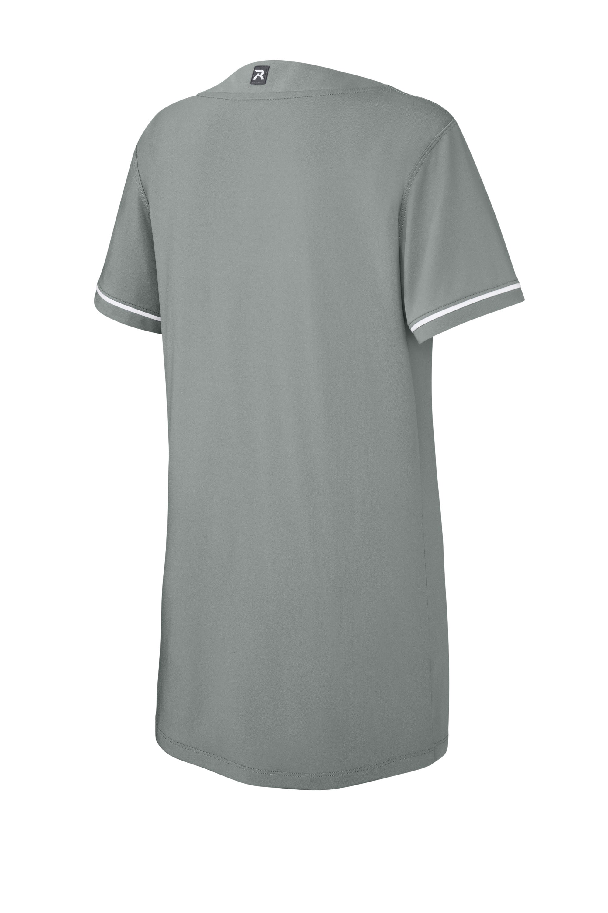 Richardson RW7220 Womens Select 2 Button Softball Jersey Grey Forn Back