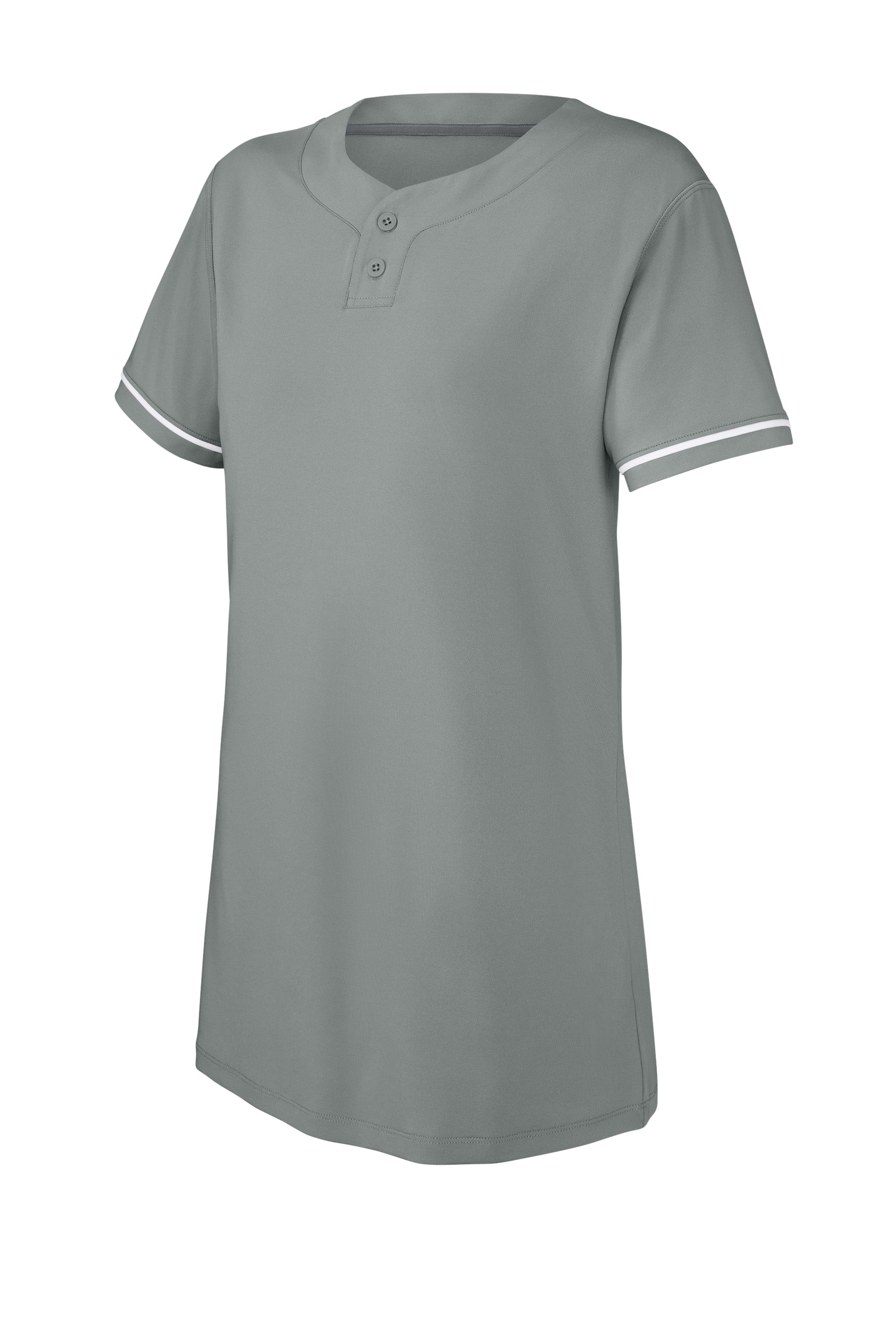 Richardson RW7220 Womens Select 2 Button Softball Jersey Grey Form Front