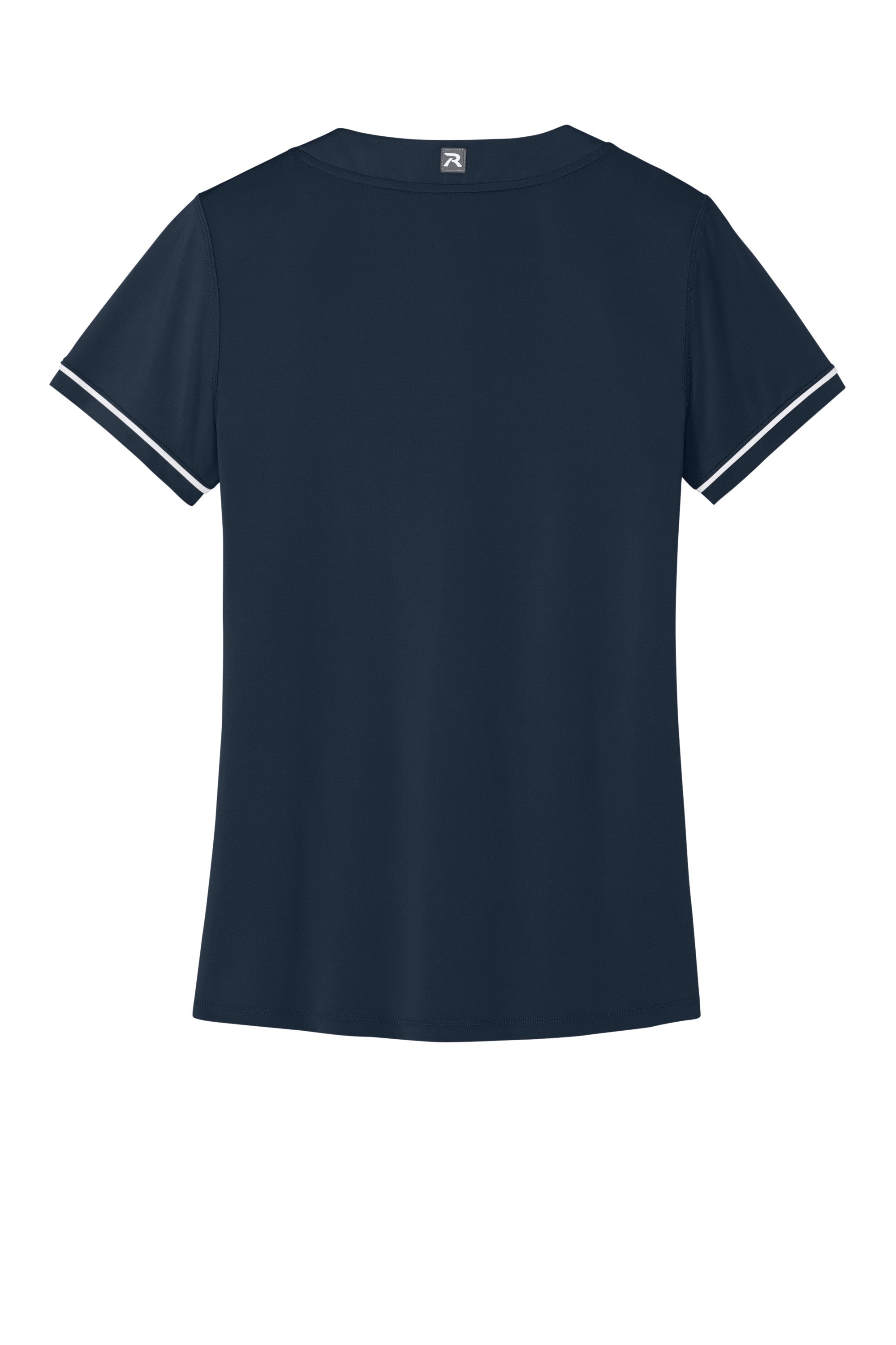Richardson RW7220 Womens Select 2 Button Softball Jersey Navy Blue Flat Back