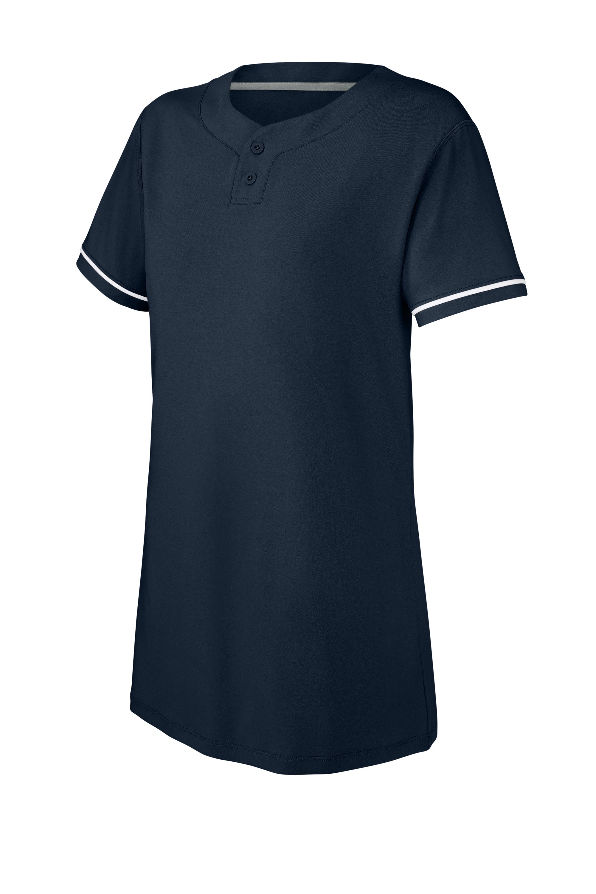 Richardson RW7220 Womens Select 2 Button Softball Jersey Navy Blue Form Front
