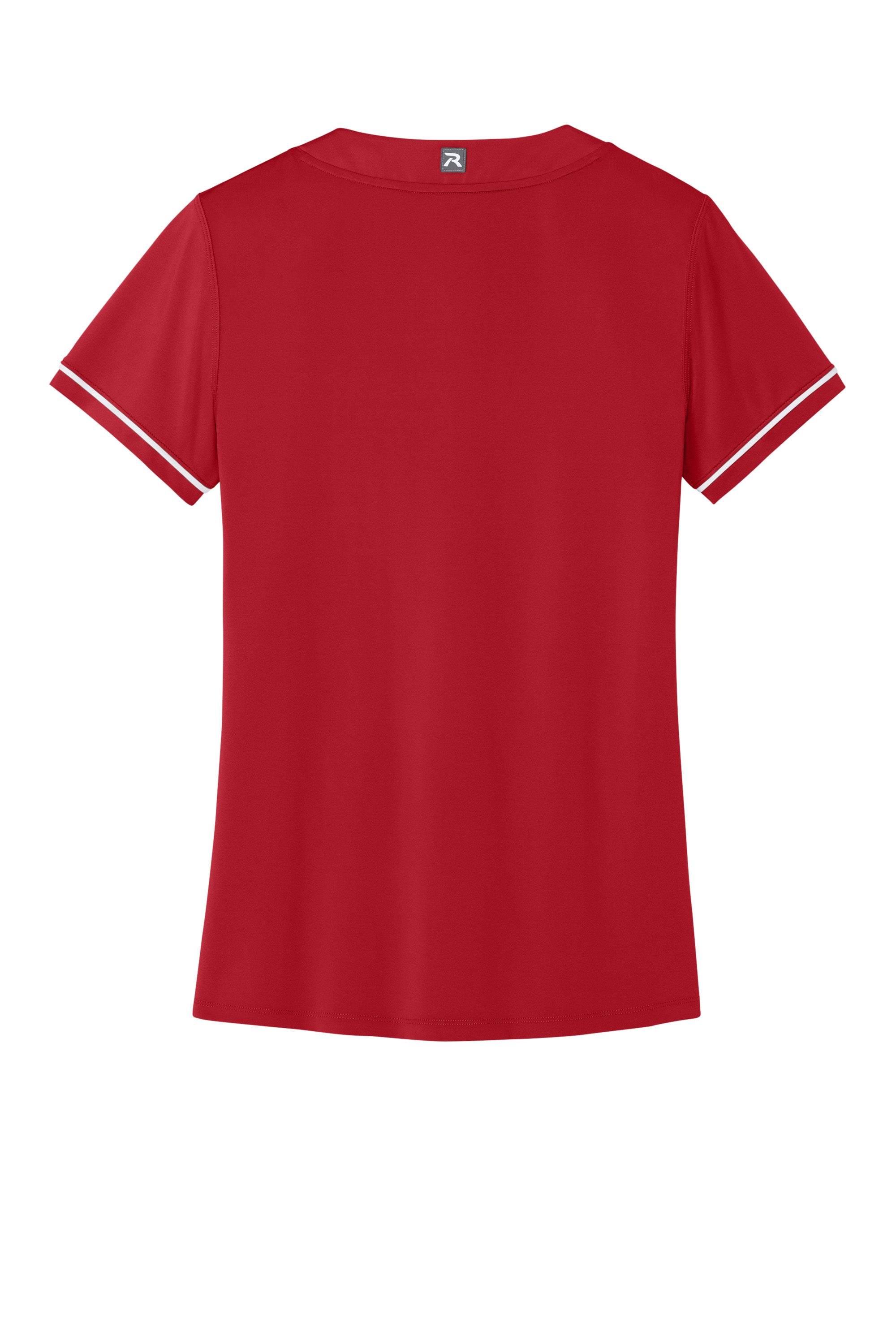 Richardson RW7220 Womens Select 2 Button Softball Jersey Red Flat Back