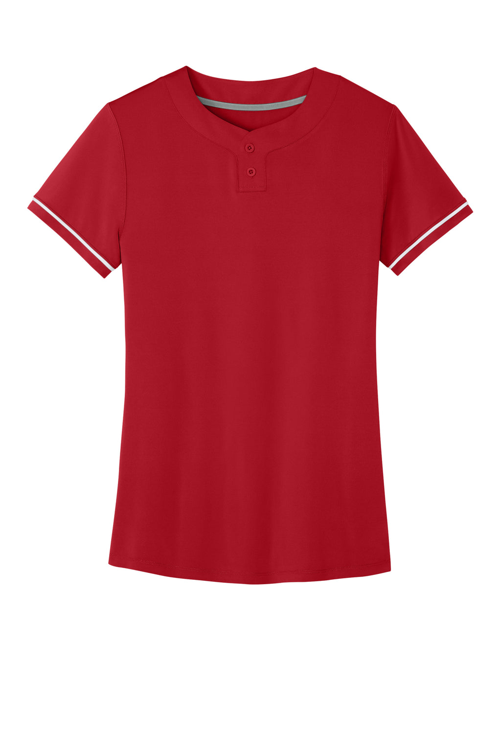Richardson RW7220 Womens Select 2 Button Softball Jersey Red Flat Front