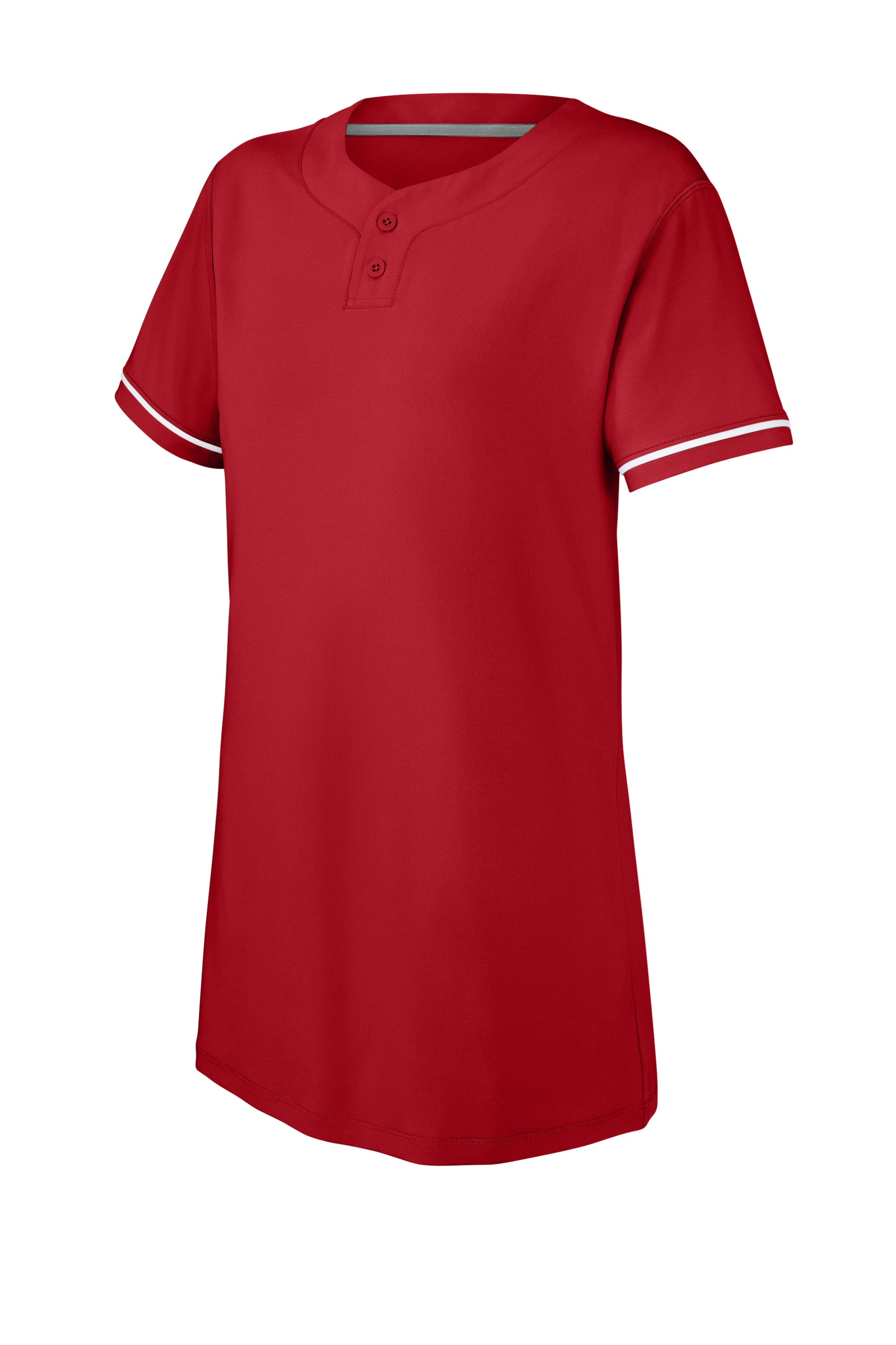 Richardson RW7220 Womens Select 2 Button Softball Jersey Red Form Front