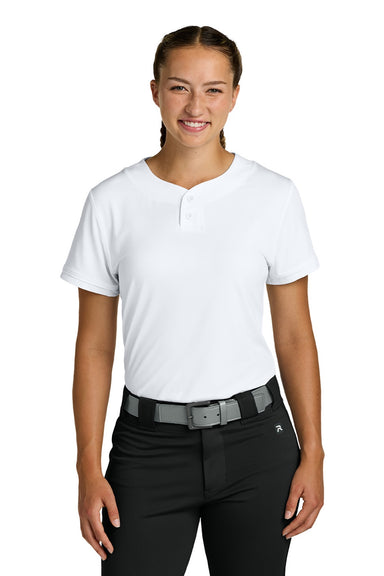 Richardson RW7220 Womens Select 2 Button Softball Jersey White Model Front