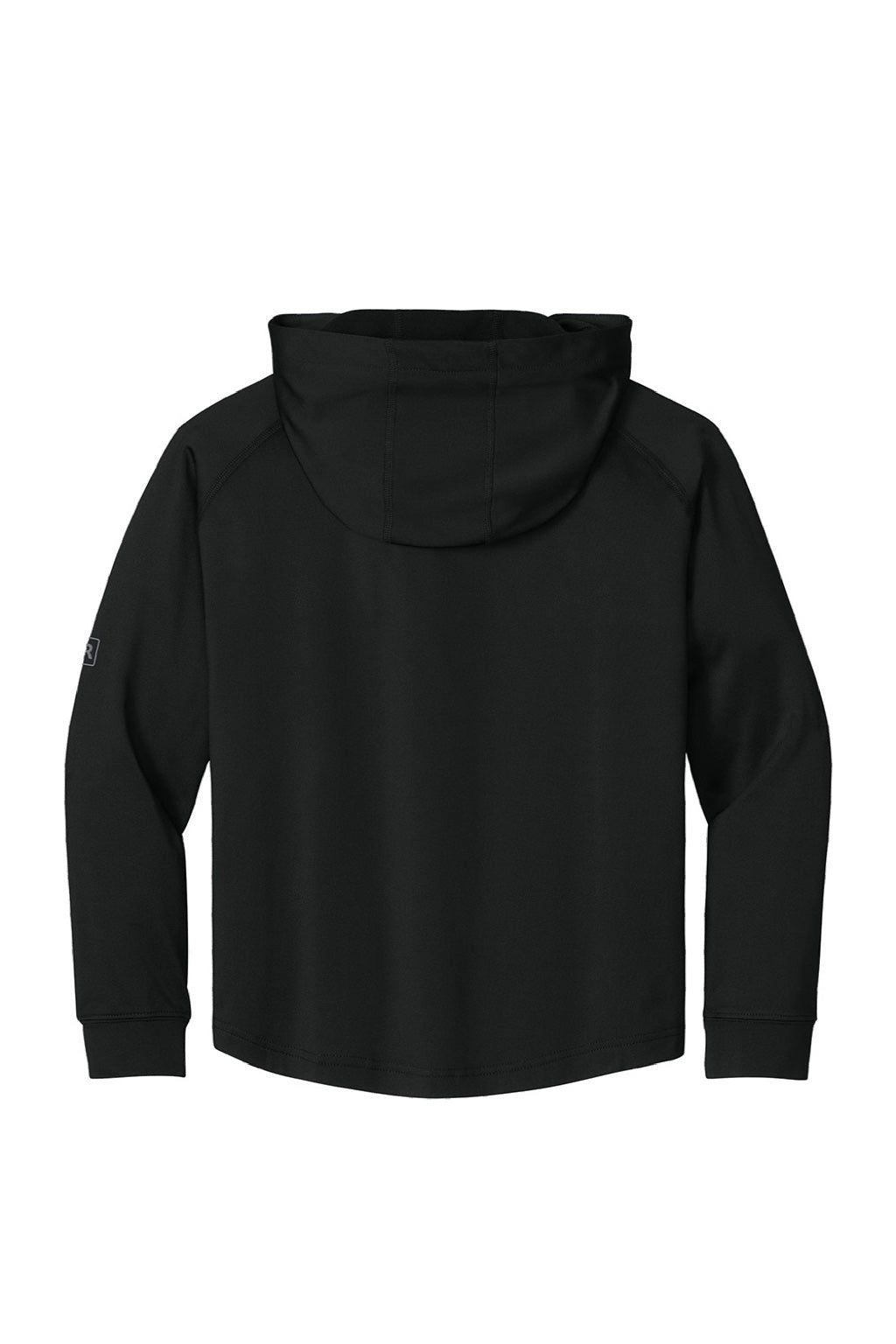 Richardson RY7200LSH Youth Charge Performance Fleece Hooded Sweatshirt Hoodie w/ Pouch Pocket Black Flat Back