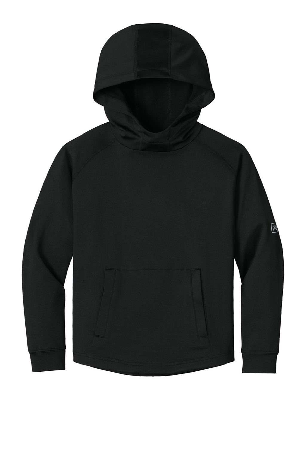 Richardson RY7200LSH Youth Charge Performance Fleece Hooded Sweatshirt Hoodie w/ Pouch Pocket Black Flat Front