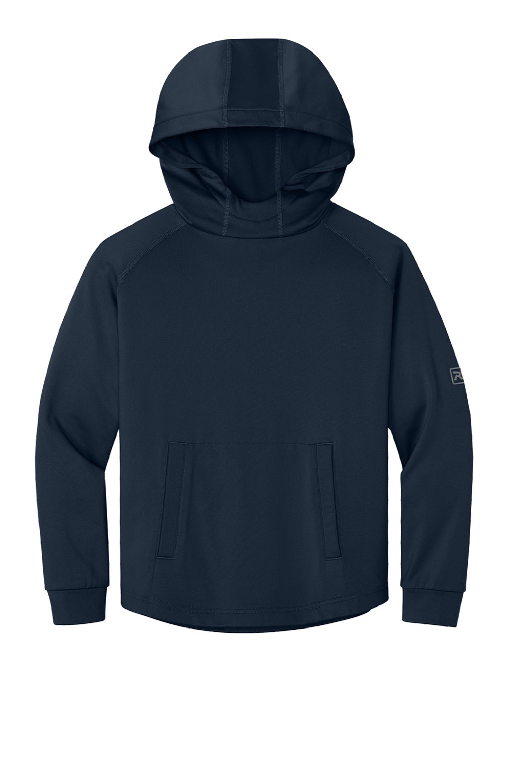 Richardson RY7200LSH Youth Charge Performance Fleece Hooded Sweatshirt Hoodie w/ Pouch Pocket Navy Blue Flat Front