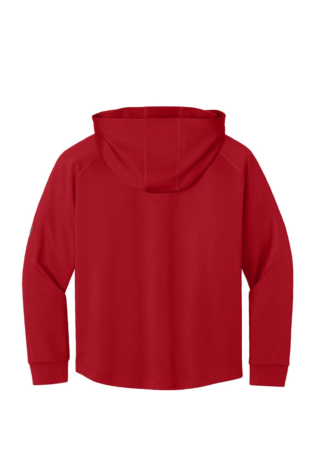 Richardson RY7200LSH Youth Charge Performance Fleece Hooded Sweatshirt Hoodie w/ Pouch Pocket Red Flat Back