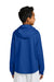 Richardson RY7200LSH Youth Charge Performance Fleece Hooded Sweatshirt Hoodie w/ Pouch Pocket Royal Blue Model Back