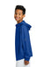 Richardson RY7200LSH Youth Charge Performance Fleece Hooded Sweatshirt Hoodie w/ Pouch Pocket Royal Blue Model Side