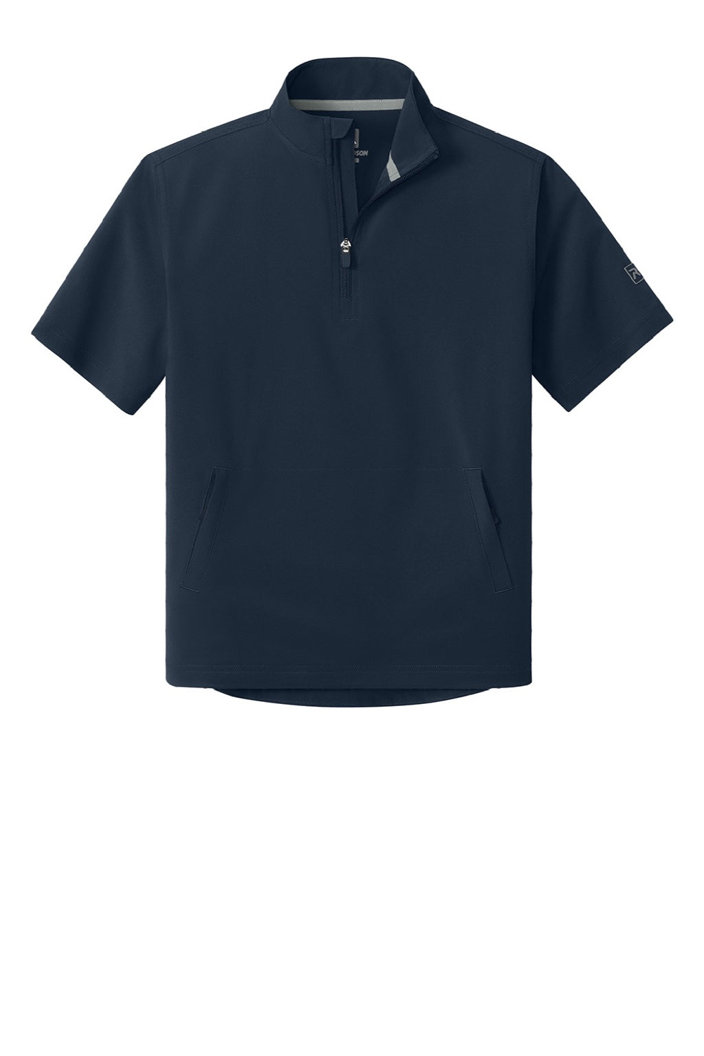 Richardson RY7400SSQ Youth Barrage Short Sleeve 1/4 Zip Wind Jacket Navy Blue Flat Front