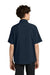 Richardson RY7400SSQ Youth Barrage Short Sleeve 1/4 Zip Wind Jacket Navy Blue Model Back