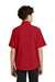 Richardson RY7400SSQ Youth Barrage Short Sleeve 1/4 Zip Wind Jacket Red Model Back
