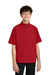 Richardson RY7400SSQ Youth Barrage Short Sleeve 1/4 Zip Wind Jacket Red Model Front