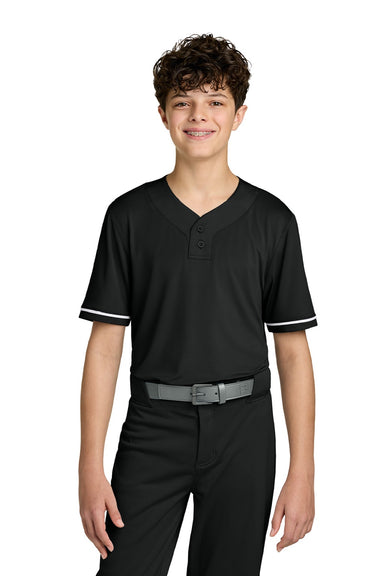 Richardson RY7910 Youth Select 2 Button Baseball Jersey Black Model Front