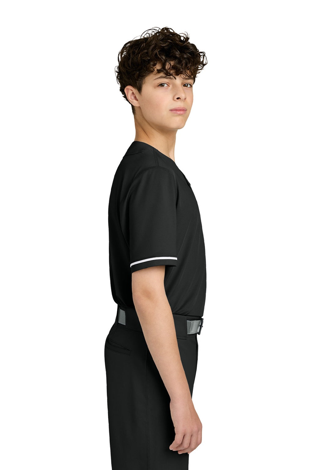 Richardson RY7910 Youth Select 2 Button Baseball Jersey Black Model Side