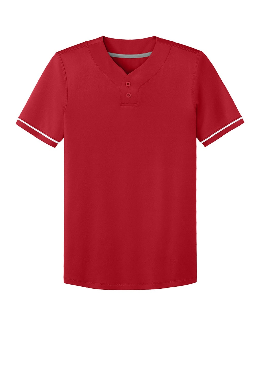 Richardson RY7910 Youth Select 2 Button Baseball Jersey Red Flat Front