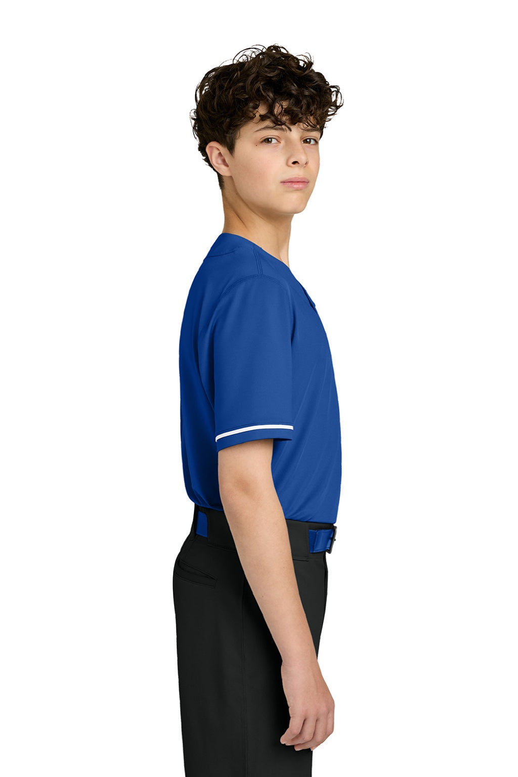 Richardson RY7910 Youth Select 2 Button Baseball Jersey Royal Blue Model Side